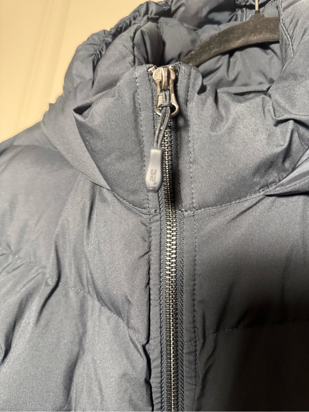 32 Degrees Men’s Blue Hooded Quilted Puffer Jacket Full Zip Polyester XL - Picture 7 of 9